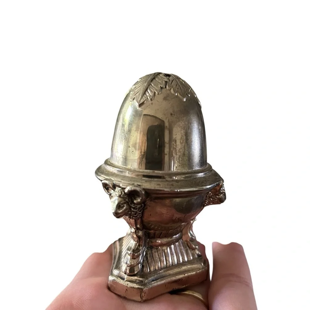 Vintage Silver egg set of two salt and pepper shakers